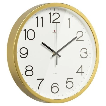 Часы настенные 30см пластик РУБИН Классика золотой (10)