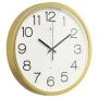 Часы настенные 30см пластик РУБИН Классика золотой (10)