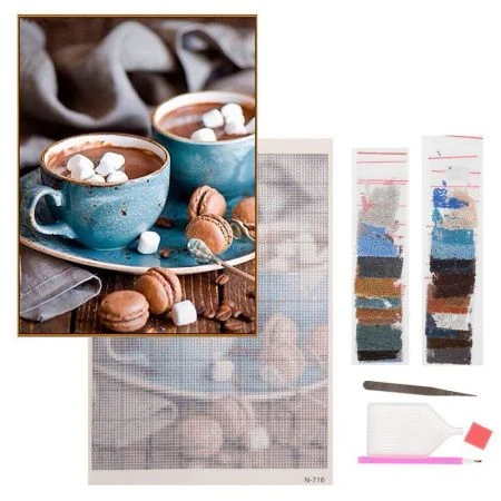 яяяНабор для творчества Аппликация из страз 20*27см Шоколадный восторг 30 цветов