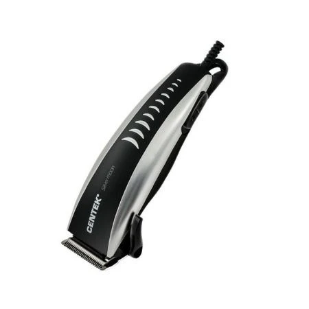 Машинка для стрижки пластик Centek CT-2123 черный/серебро 10Вт, 4 насадки, шнур 1,8м (24)