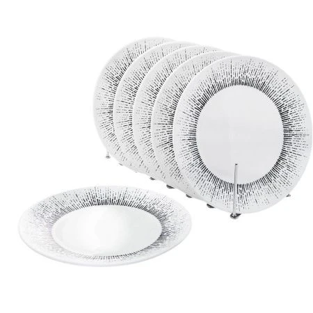 Тарелка мелкая 20,5см керамика MILA RIPSY десертная 253-27010 (72)