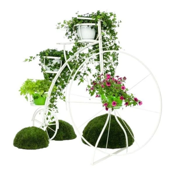 Подставка на 7 цветков 80*159*170см металл ВЕЛОСИПЕД черная 53-606