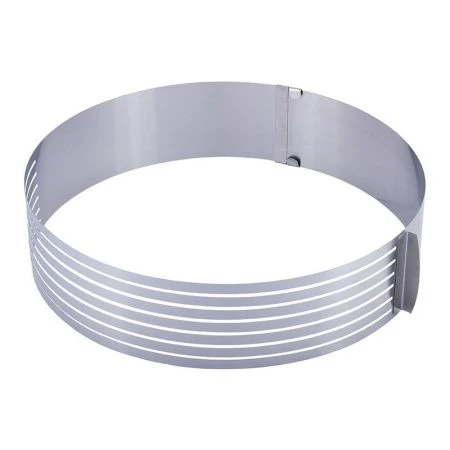 Форма-слайсер раздвижная для нарезки коржей 24-30см нерж.сталь RM-180 (6) ВЫВОД