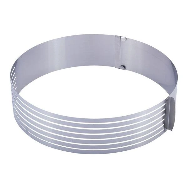 Форма-слайсер раздвижная для нарезки коржей 24-30см нерж.сталь RM-180 (6) ВЫВОД