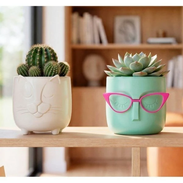 Кашпо 650мл d115мм пластик БАСЯ со вставкой белый ротанг (6)