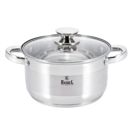 Кастрюля 3,6л нерж.сталь БЕРТА со стекл.крышкой 20*12см (4)