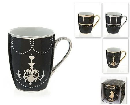 Кружка 300мл фарфор Black star