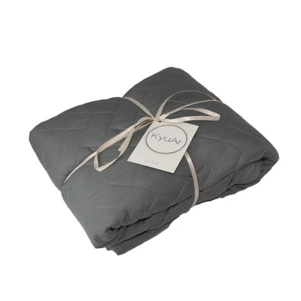 Покрывало стёганное 150*200 микрофибра серый(1)