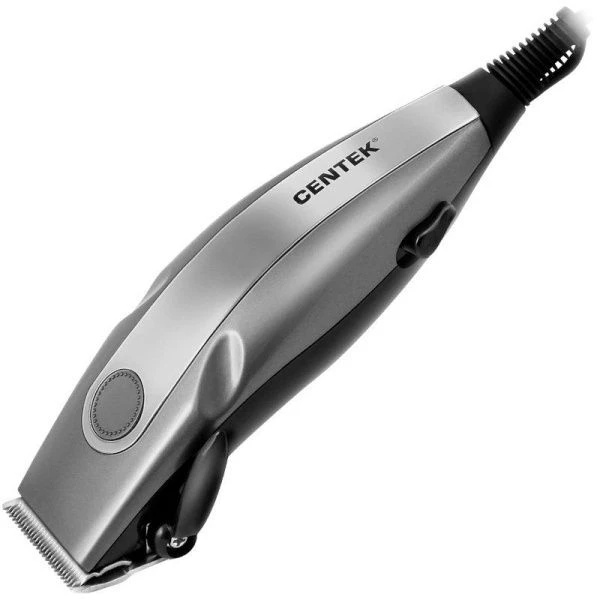 Машинка для стрижки Centek CT-2109 серый/хром высококач. сталь, насадки, эргономичный дизайн