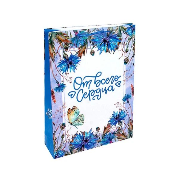 Пакет бумажный 33*45*10см вертикальный От всего сердца 22/1107 (12/144)