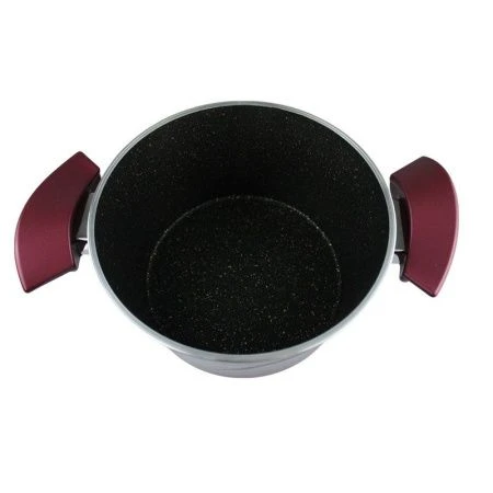 Кастрюля 20см алюминий АП МАРИЯ со стекл.крышкой красный кроме индукции