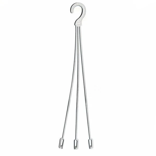 Подвес для кашпо пластик белый (1)