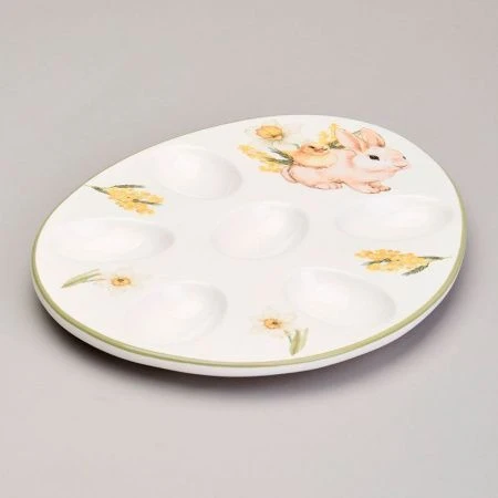 Блюдо на 6 яиц 26*20*2,5см керамика SUNDAY (24)