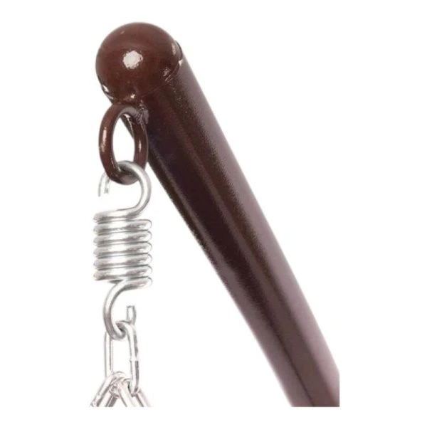 Кресло подвесное Для двоих с ротангом 120*125*190см металл корич,бежевая подушка (max нагр.160кг)