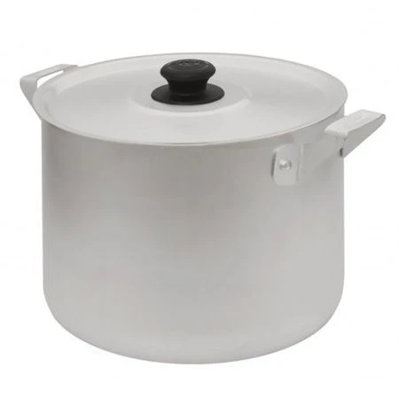 Кастрюля 10л алюминий ПОВАРСКАЯ мет.крышка (4)