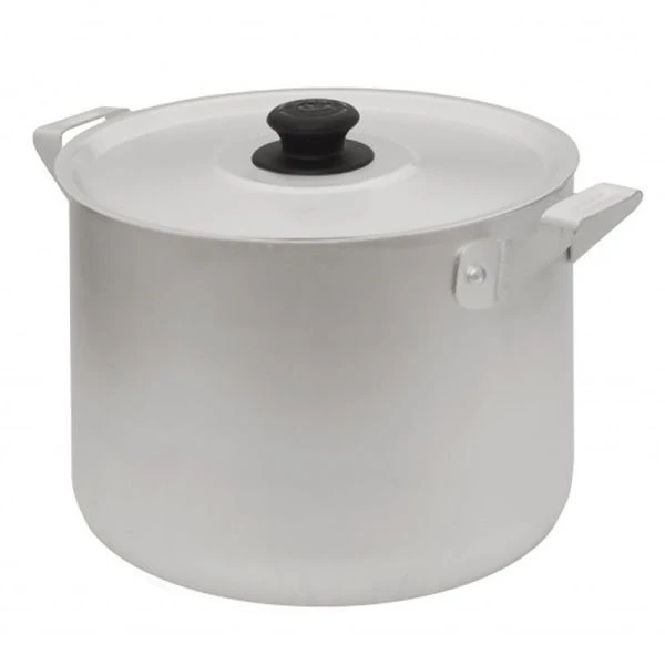 Кастрюля 10л алюминий ПОВАРСКАЯ мет.крышка (4)