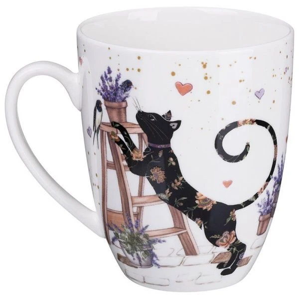 Столовый набор 16пр на 4 персоны фарфор ЛАВАНДОВЫЕ КОТЫ (2)