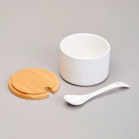 Набор сервировочный 4пр фарфор NATIVE на дер.подставке (8)