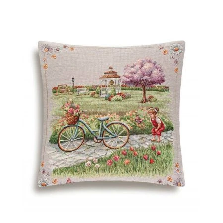Наволочка декоративная 45*45см гобелен ВЕСЕННИЙ ПАРК
