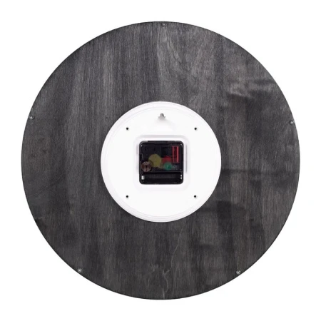 Часы настенные 38см дерево РУБИН Welcome Home черный с серебром (5)