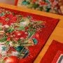 Набор салфеток новогодних гобелен 2шт 35*45см ЕЛОЧНЫЕ УКРАШЕНИЯ Фейерверк
