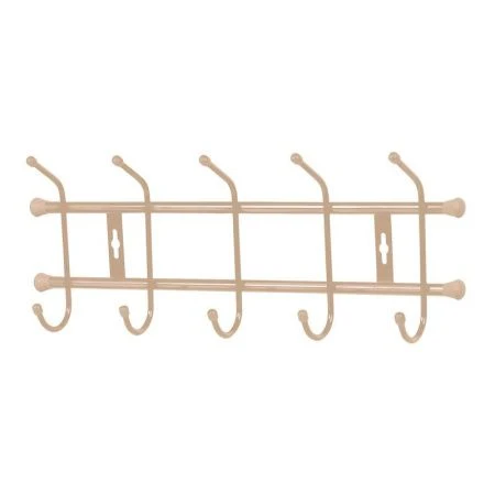 Вешалка 5 крючков настенная 484*188мм металл бежевый металлик ВН5 (5)