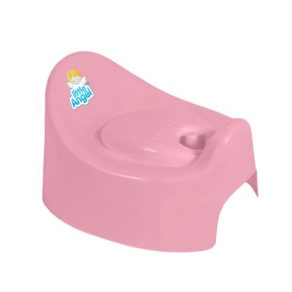 Горшок детский 28,5*23,7*18см пластик Follow Me с крышкой розовый зефир (13)