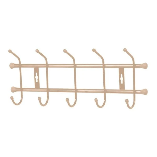 Вешалка 5 крючков настенная 484*188мм металл бежевый металлик ВН5 (5)