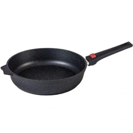 Сковорода 20см алюминий АП ГРАНИТ BLACK без крышки съемная ручка (10)
