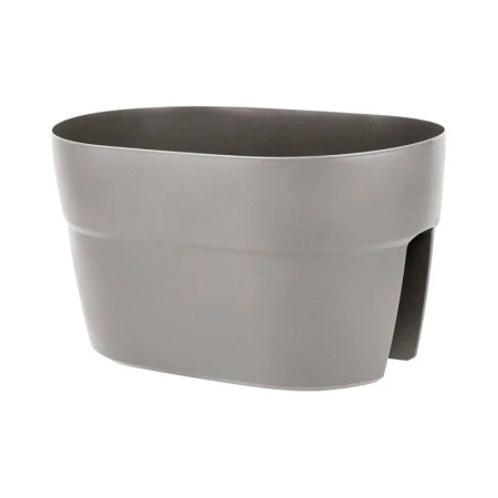 Балконный ящик на перила 12л 40*26*22см пластик Villa de Fiori с фиксаторами французский платан