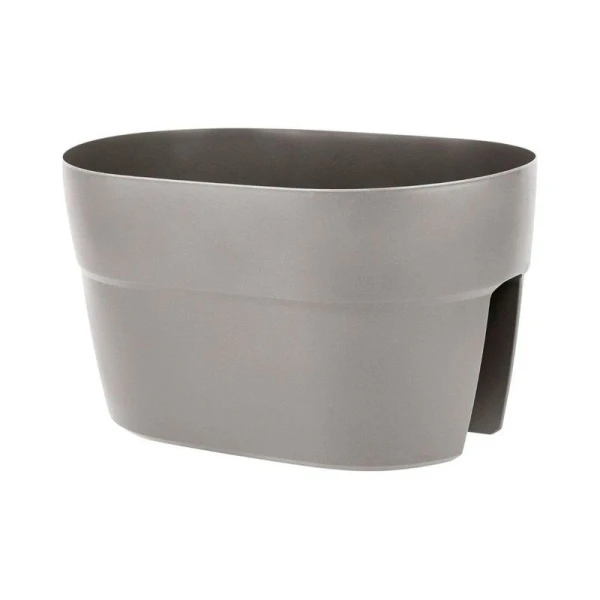 Балконный ящик на перила 12л 40*26*22см пластик Villa de Fiori с фиксаторами французский платан