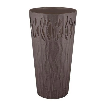 Кашпо 40л пластик Winds с дренажной вставкой 18,7л 340*340*630мм антрацит (4)