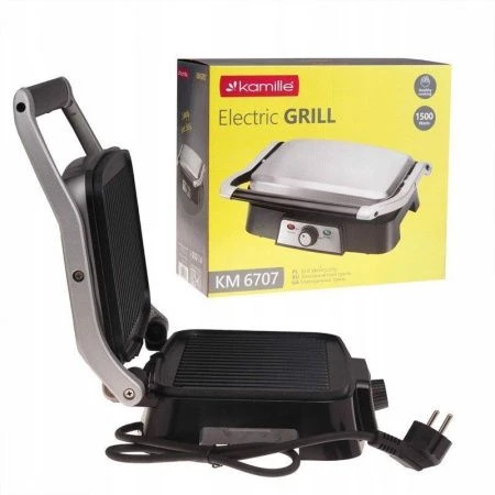 Гриль электрический контактный металл 1500Вт АП пластины 30,5*25,5*11см (4)