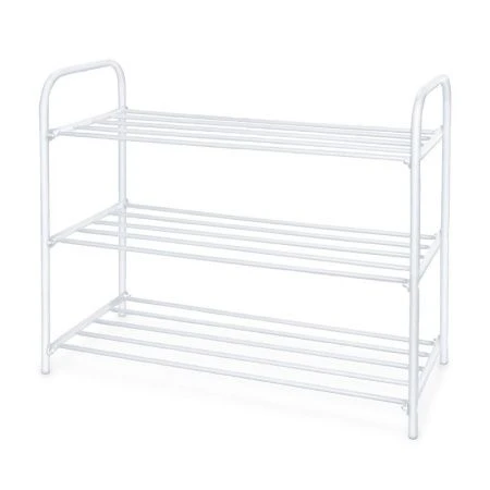 Полка для обуви 3 секции 590*330*800мм металл КОМФОРТ узкая белая матовая ЭТК3 (1)