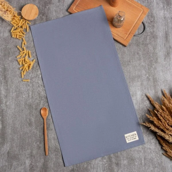 Полотенце кухонное 40*73см саржа 100% хлопок Kitchen синий (120)