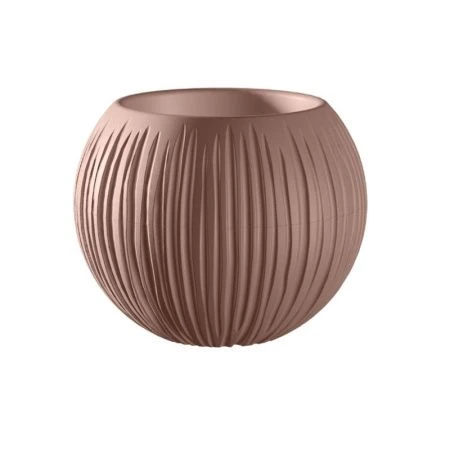 Кашпо 1,7л 18*21см пластик СФЕРА мокко (8)