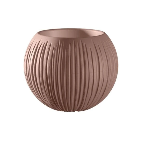 Кашпо 1,7л 18*21см пластик СФЕРА мокко (8)