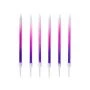 Набор свечей для торта парафин 6шт градиент фиолетово-розовые PATERRA (24)