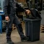 Бак для мусора с педалью 80л черный 47*48,5*72см (1)