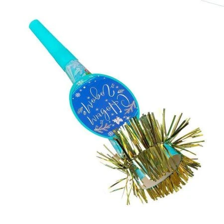 Гудки с новогодним декором, 6 шт, 19,5 см, пластик