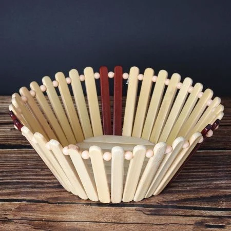 Корзинка бамбук 22*22*9,5см 199 (150)