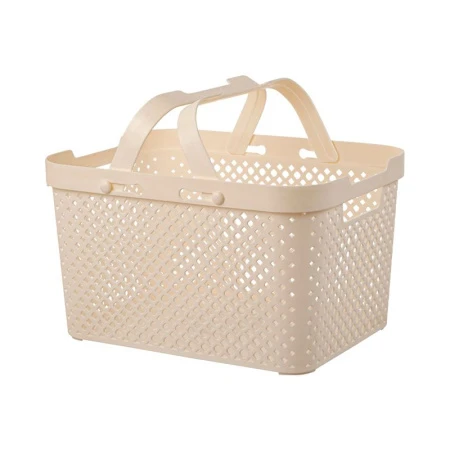 Корзина для хранения 15л 350*270*203мм пластик STOCKHOLM молочный туман с ручками (5)