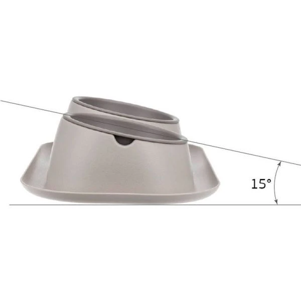 Миска для животных двойная 200мл пластик ТВИКС МИНИ  капучино (8) Миска для животных двойная 200мл пластик ТВИКС МИНИ  капучино (8)