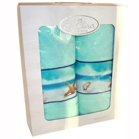 Набор полотенец 2пр 45*90/70*140 махровые МОРСКАЯ ЗВЕЗДА 41581+41582+K-238