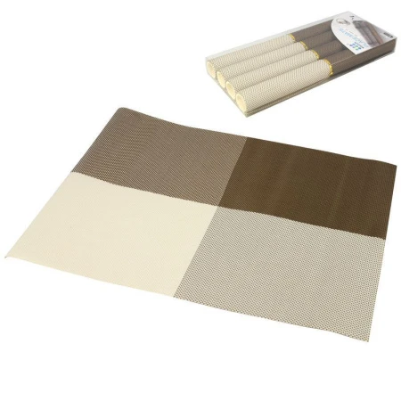 Салфетки сервировочные набор 4шт 30*45см ПВХ в подар.уп JC-9677 (60)