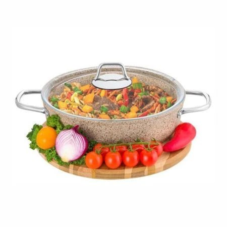 Жаровня 3,1л алюминий АП ИНДУКЦИЯ со стекл.крышкой 26см Dariis Cremanova HUR-A-15402 (6)