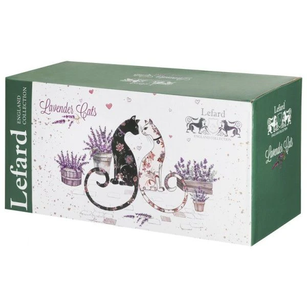 Чайный набор 12пр фарфор ЛАВАНДОВЫЕ КОТЫ на 6 персон 275мл (4)