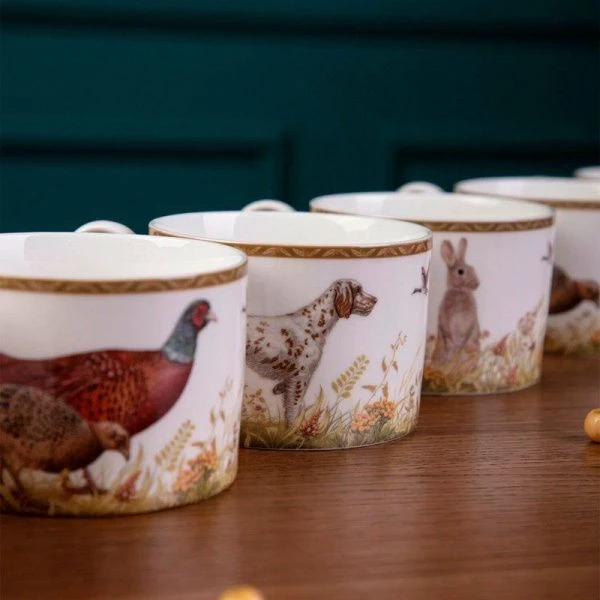 Чайный набор 14пр фарфор ОХОТА на 6 персон 300мл (4)