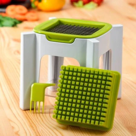 Овощерезка универсальная "Fresh cook" 3-мя насадками и пушером, цвет бело-зеленый  1554974