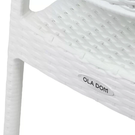 Кресло 58*62*80,5см пластик Rattan Ola dom белый нагрузка до 150кг (1)